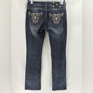 Miss me buckle embroidered Y2K 2000s 90s bootcut blue jeans size 29x3.5 long